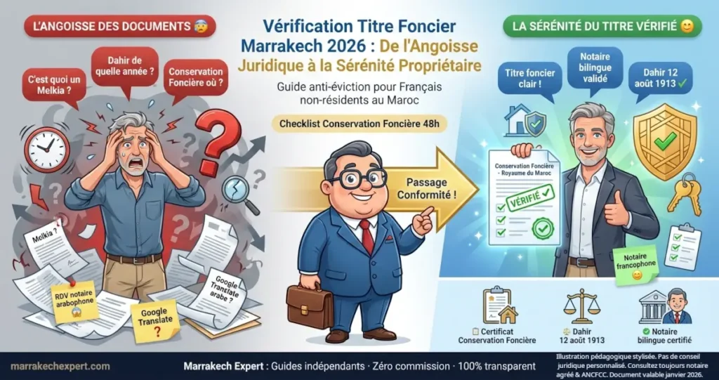 Vérification Titre Foncier Appartement Marrakech 2026 : De l'angoisse juridique à la sérénité propriétaire